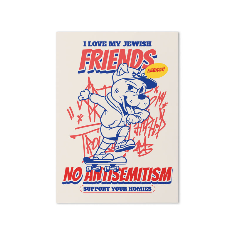 Streetart Graffiti Cartoon | Antisemitism | Greeting Card