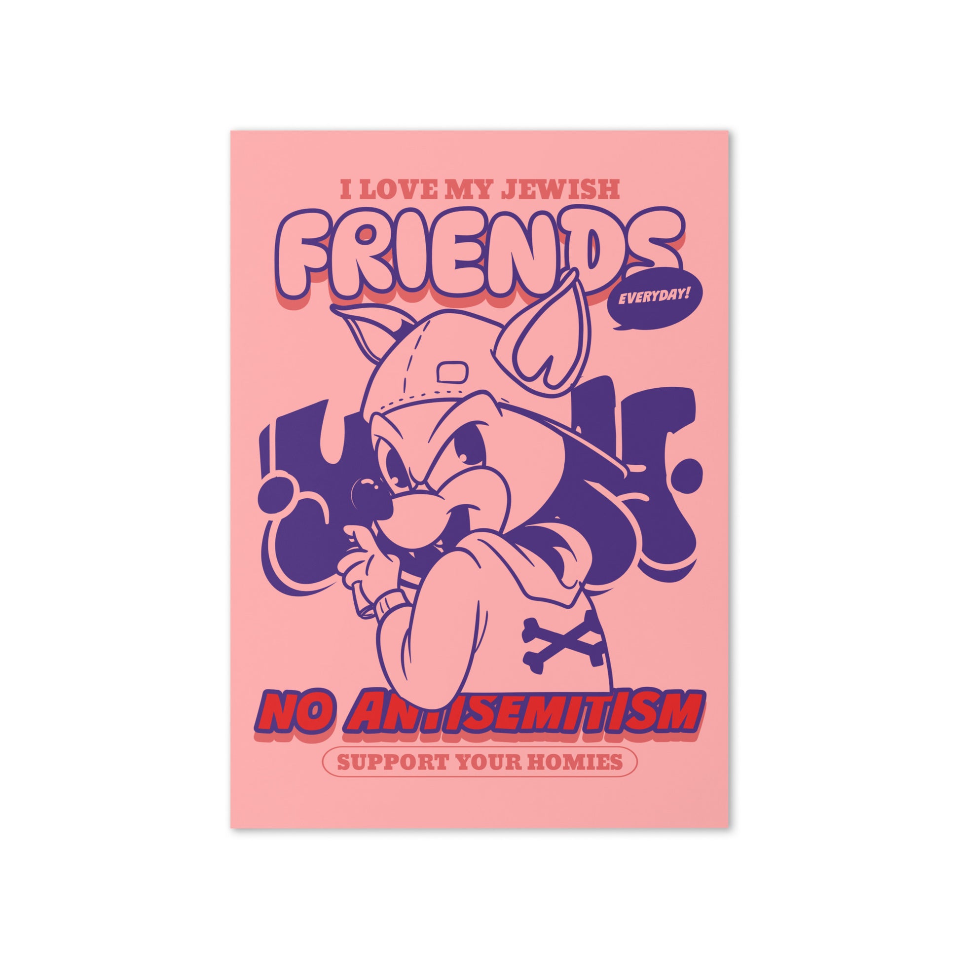 Streetart Graffiti Cartoon | Antisemitism | Greeting Card