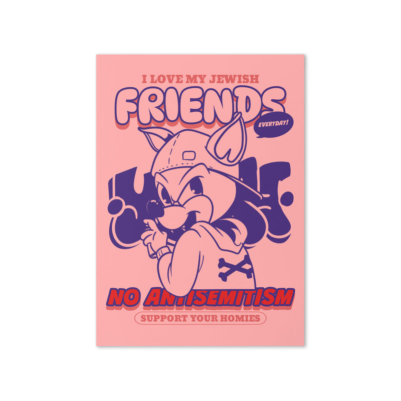 Streetart Graffiti Cartoon | Antisemitism | Greeting Card