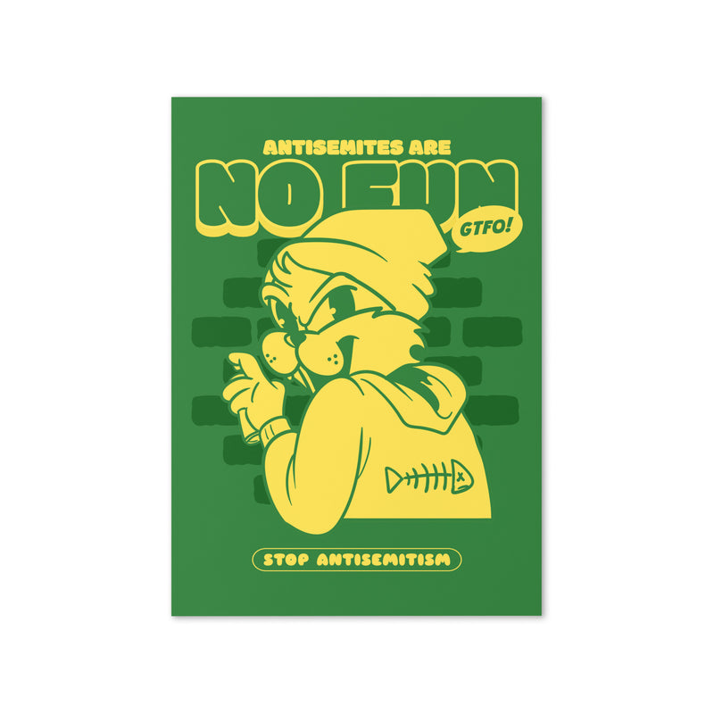 Streetart Graffiti Cartoon | Antisemitism | Greeting Card