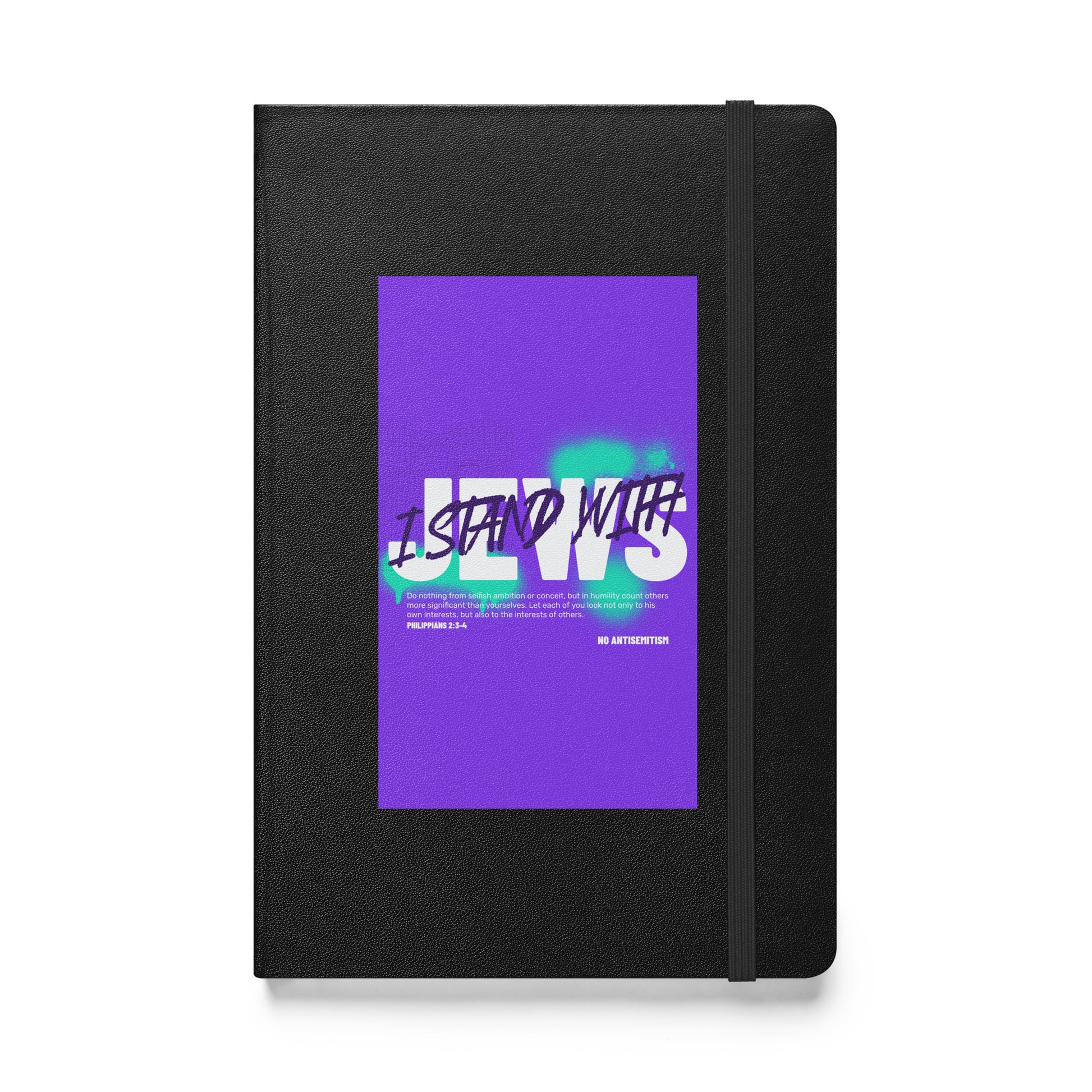 I Stand With Jews Graffiti Bible Verse | Hardcover Notebook