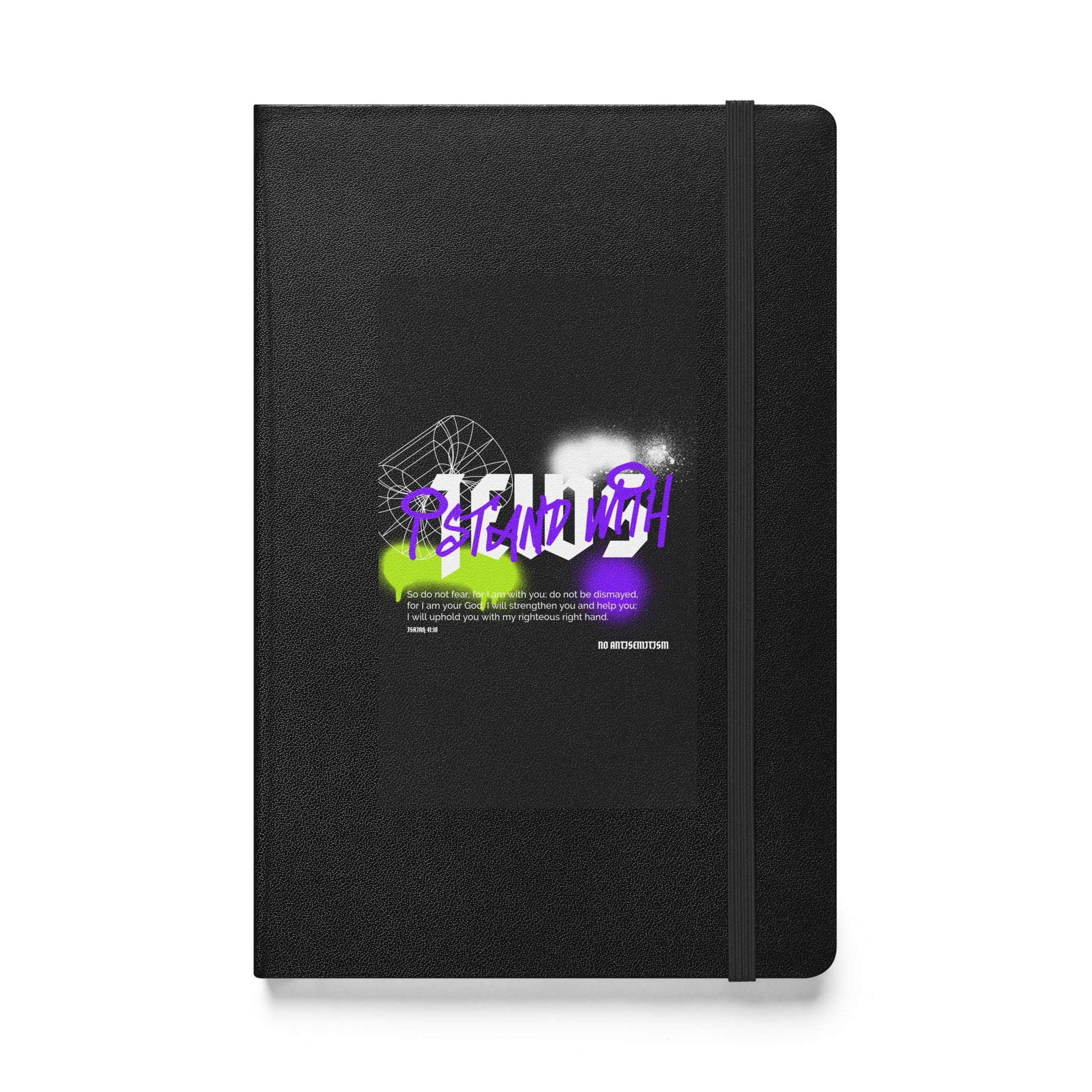 I Stand With Jews Graffiti Bible Verse | Hardcover Notebook Jouparty