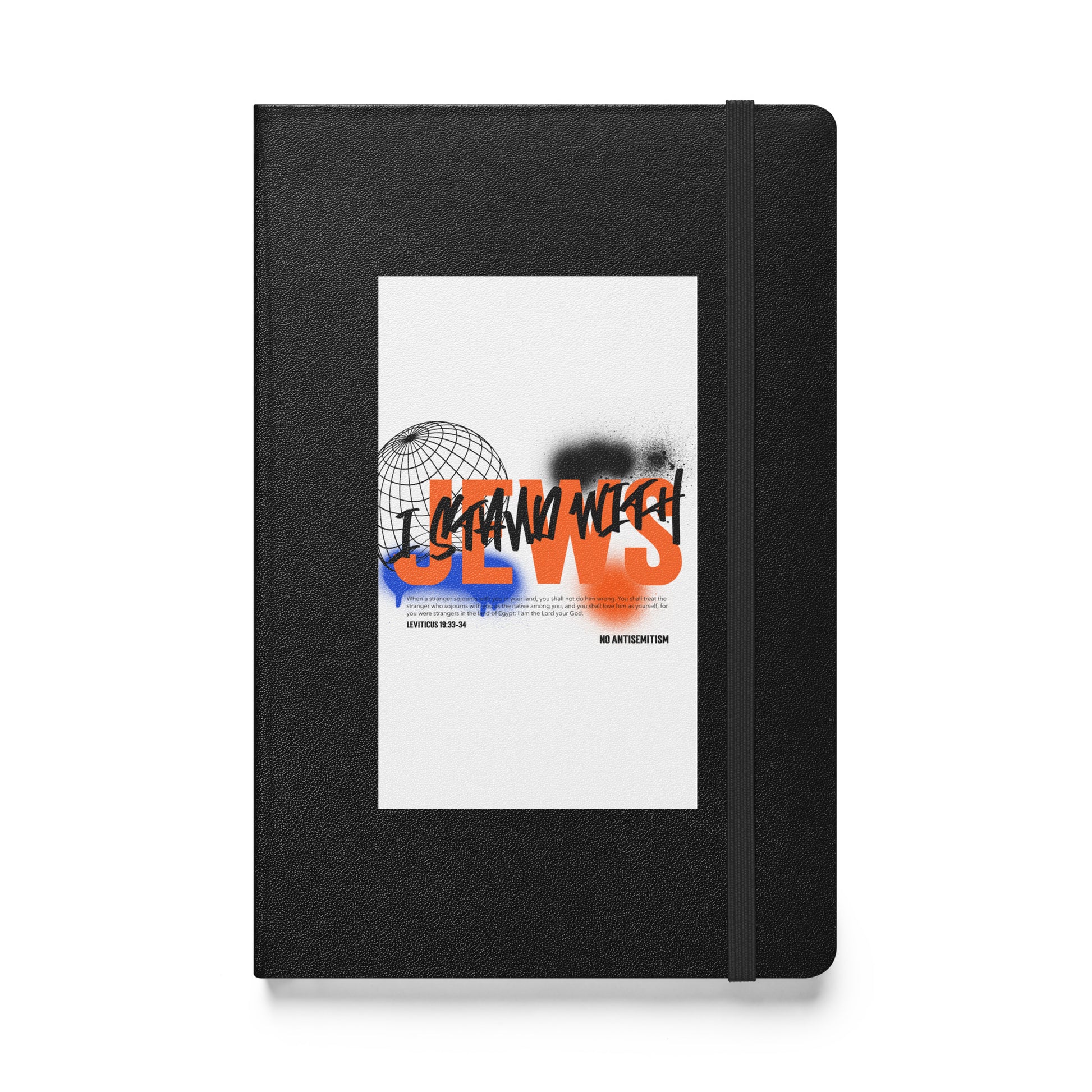 I Stand With Jews Graffiti Bible Verse | Hardcover Notebook Jouparty