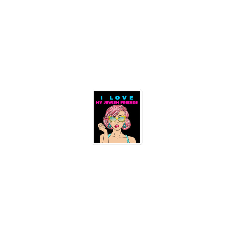 I Love My Jewish Friends | Kiss Cut Sticker