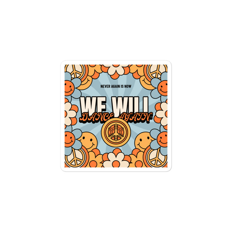 We Will Dance Again | Retro-Blue Style | Kiss Cut Sticker