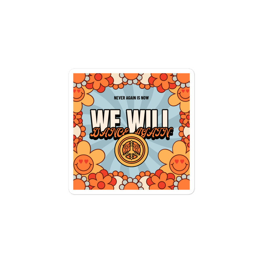 We Will Dance Again | Retro-Blue Style | Kiss Cut Sticker