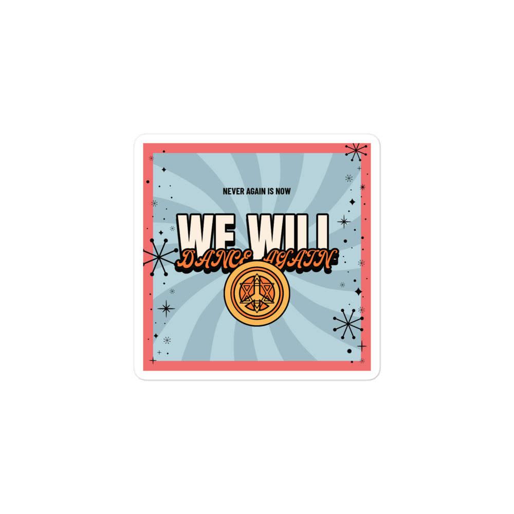 We Will Dance Again | Retro-Blue Style | Kiss Cut Sticker Jouparty