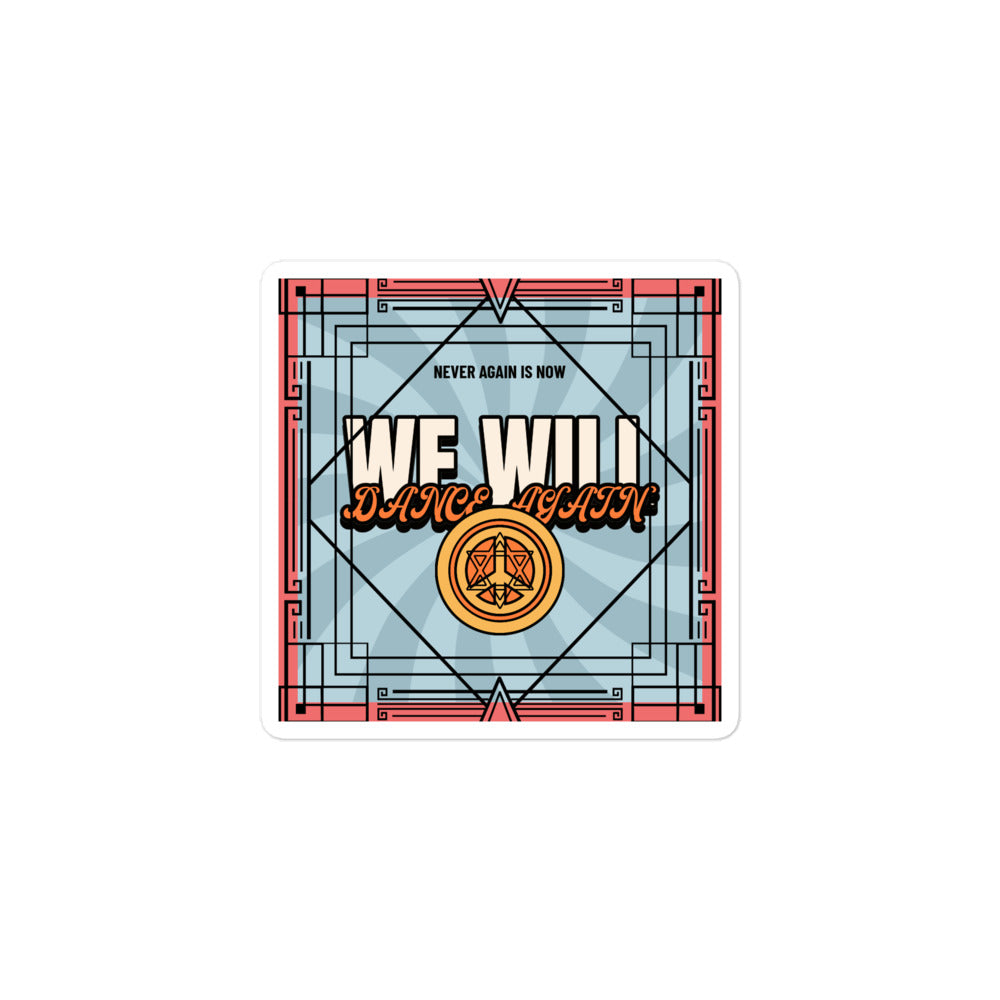 We Will Dance Again | Retro-Blue Style | Kiss Cut Sticker