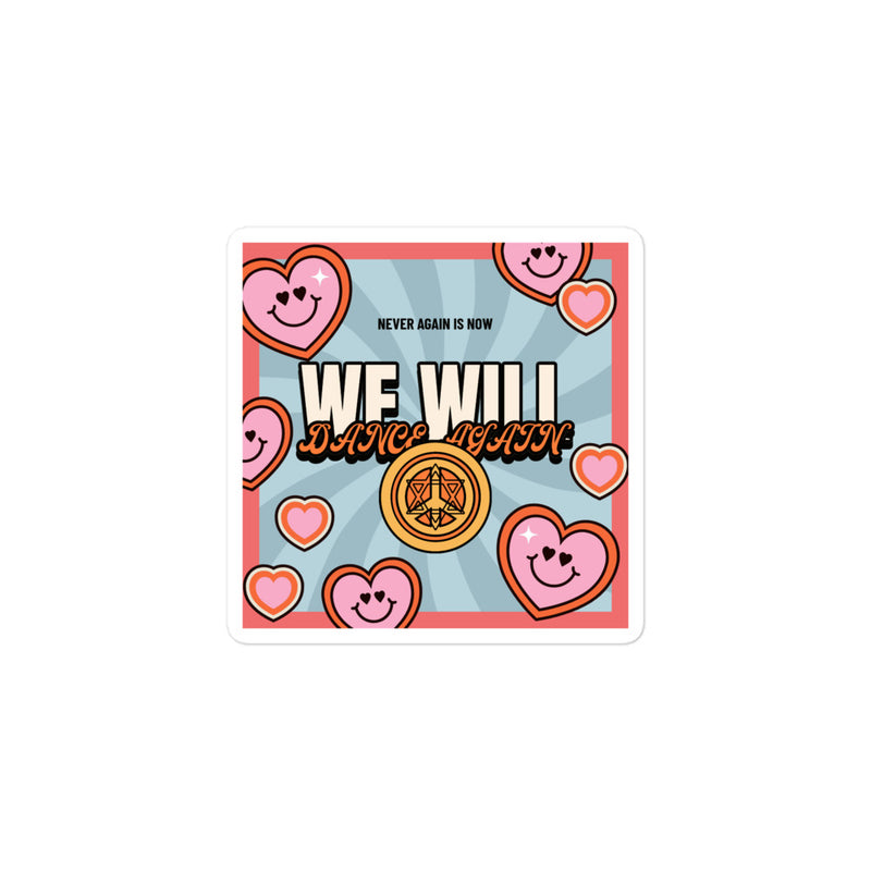 We Will Dance Again | Retro-Blue Style | Kiss Cut Sticker