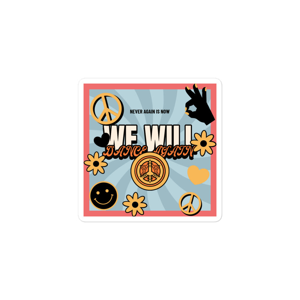 We Will Dance Again | Retro-Blue Style | Kiss Cut Sticker Jouparty