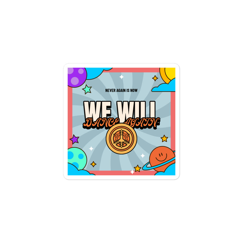 We Will Dance Again | Retro-Blue Style | Kiss Cut Sticker Jouparty