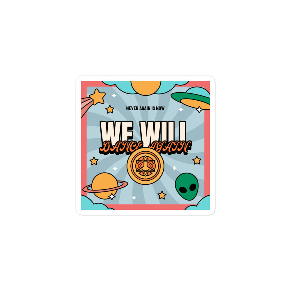 We Will Dance Again | Retro-Blue Style | Kiss Cut Sticker Jouparty