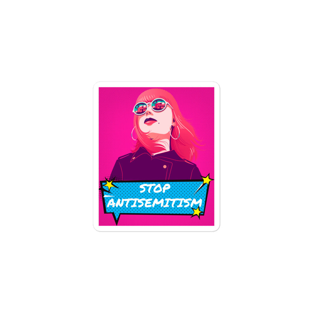 Pop Art Style | Antisemitism | Kiss Cut Sticker Jouparty