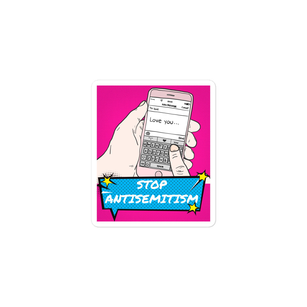 Pop Art Style | Antisemitism | Kiss Cut Sticker Jouparty
