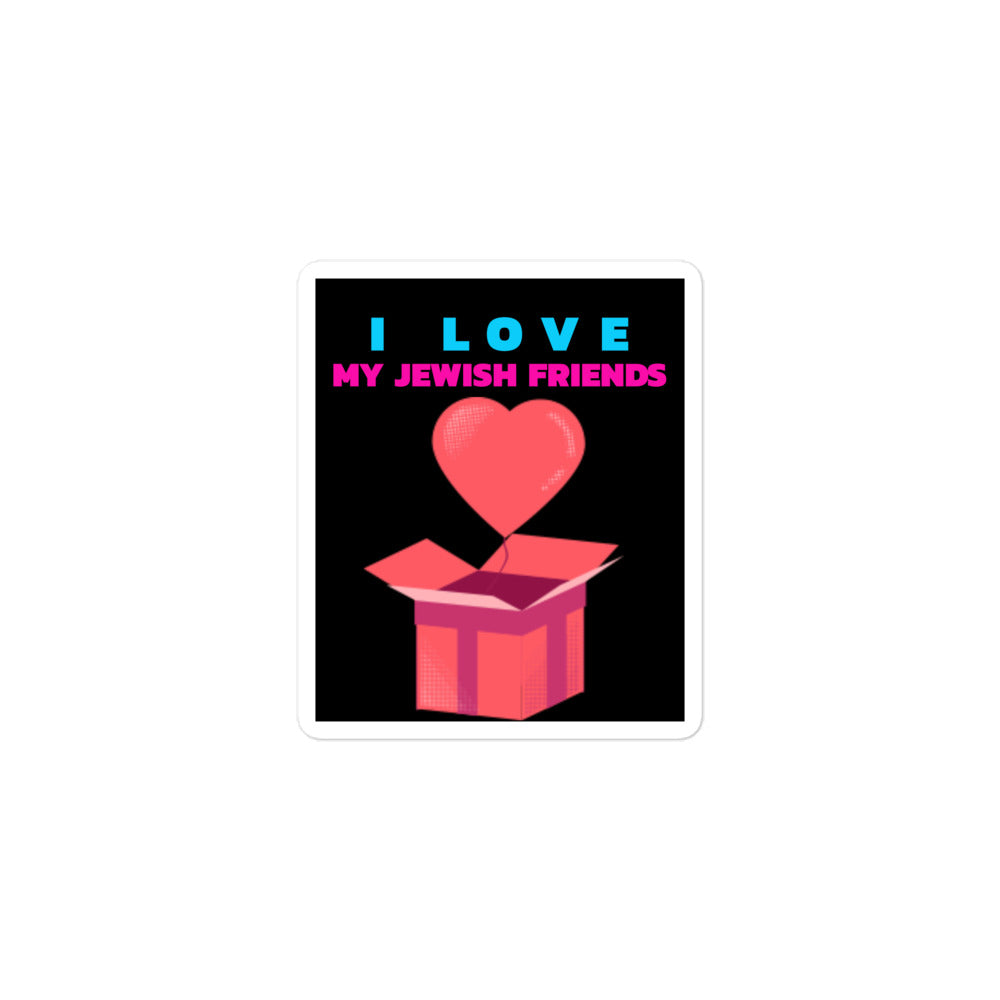 I Love My Jewish Friends | Kiss Cut Sticker