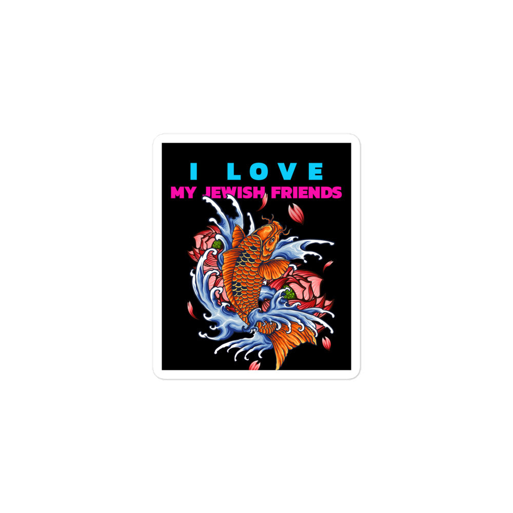 I Love My Jewish Friends | Kiss Cut Sticker