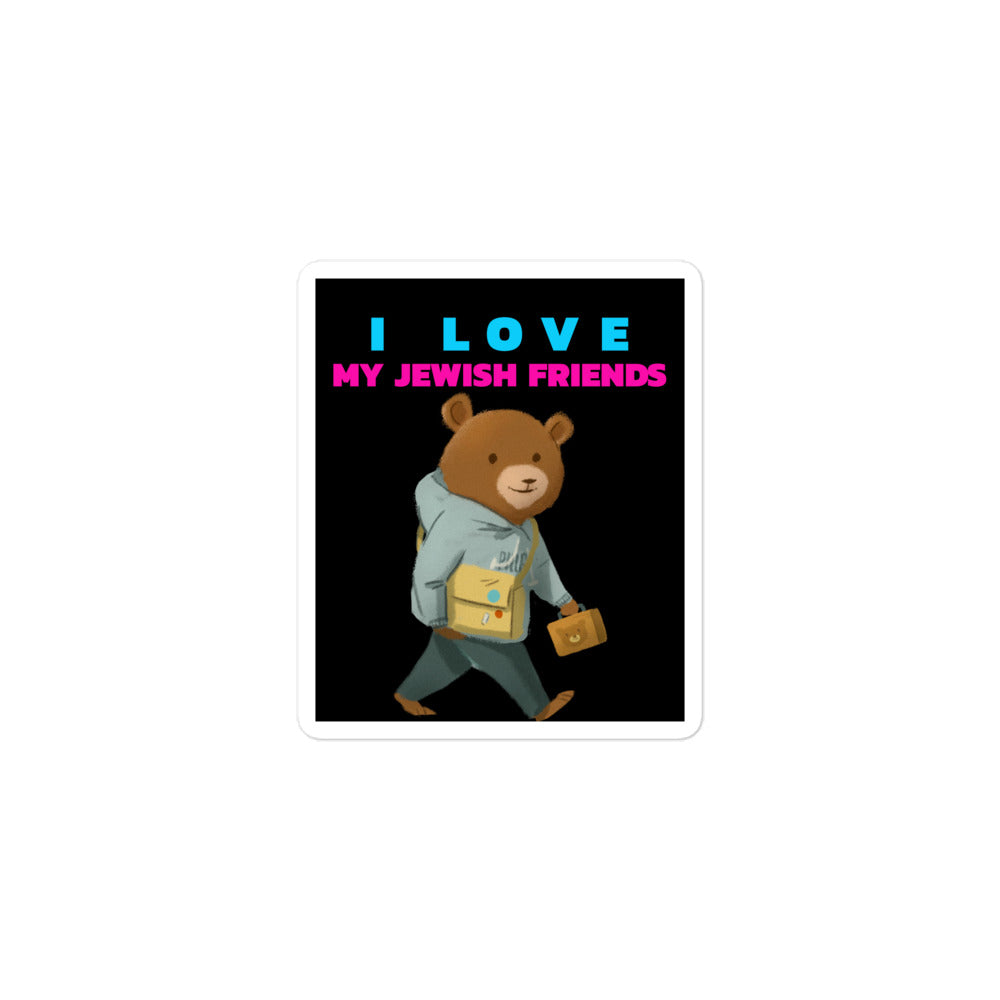 I Love My Jewish Friends | Kiss Cut Sticker Jouparty