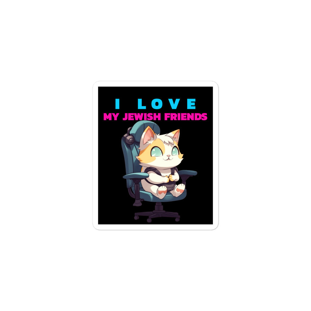 I Love My Jewish Friends | Kiss Cut Sticker Jouparty