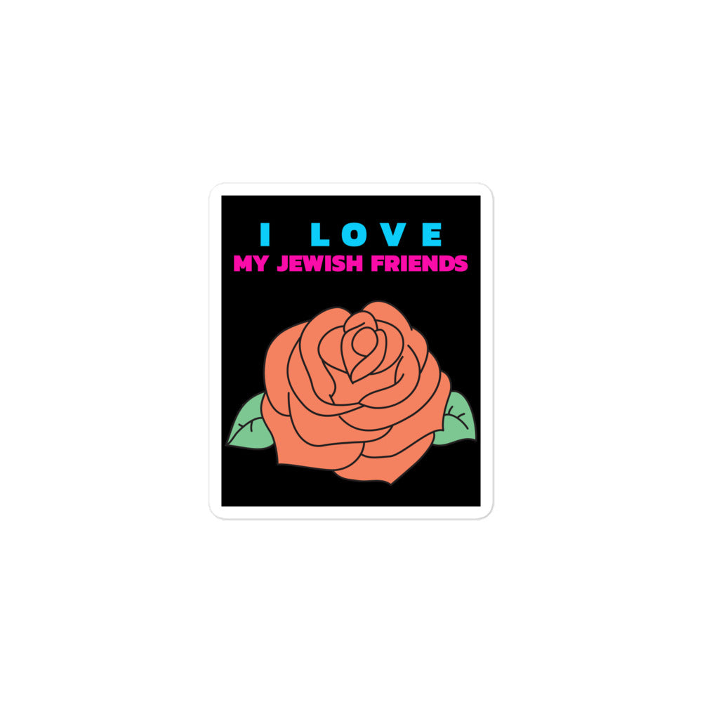 I Love My Jewish Friends | Kiss Cut Sticker Jouparty