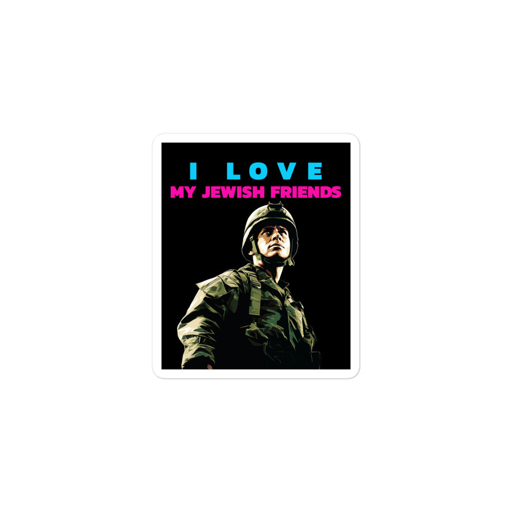 I Love My Jewish Friends | Kiss Cut Sticker Jouparty