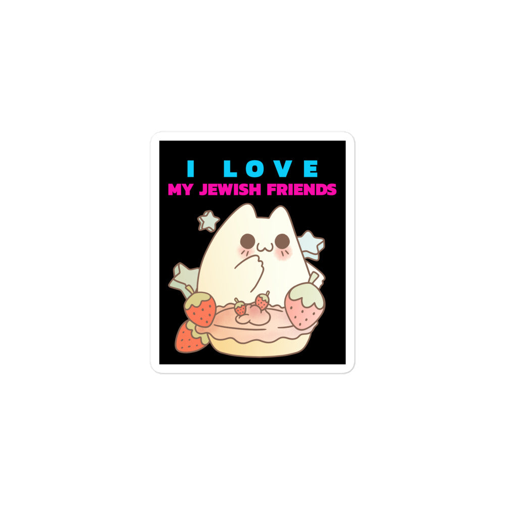 I Love My Jewish Friends | Kiss Cut Sticker Jouparty