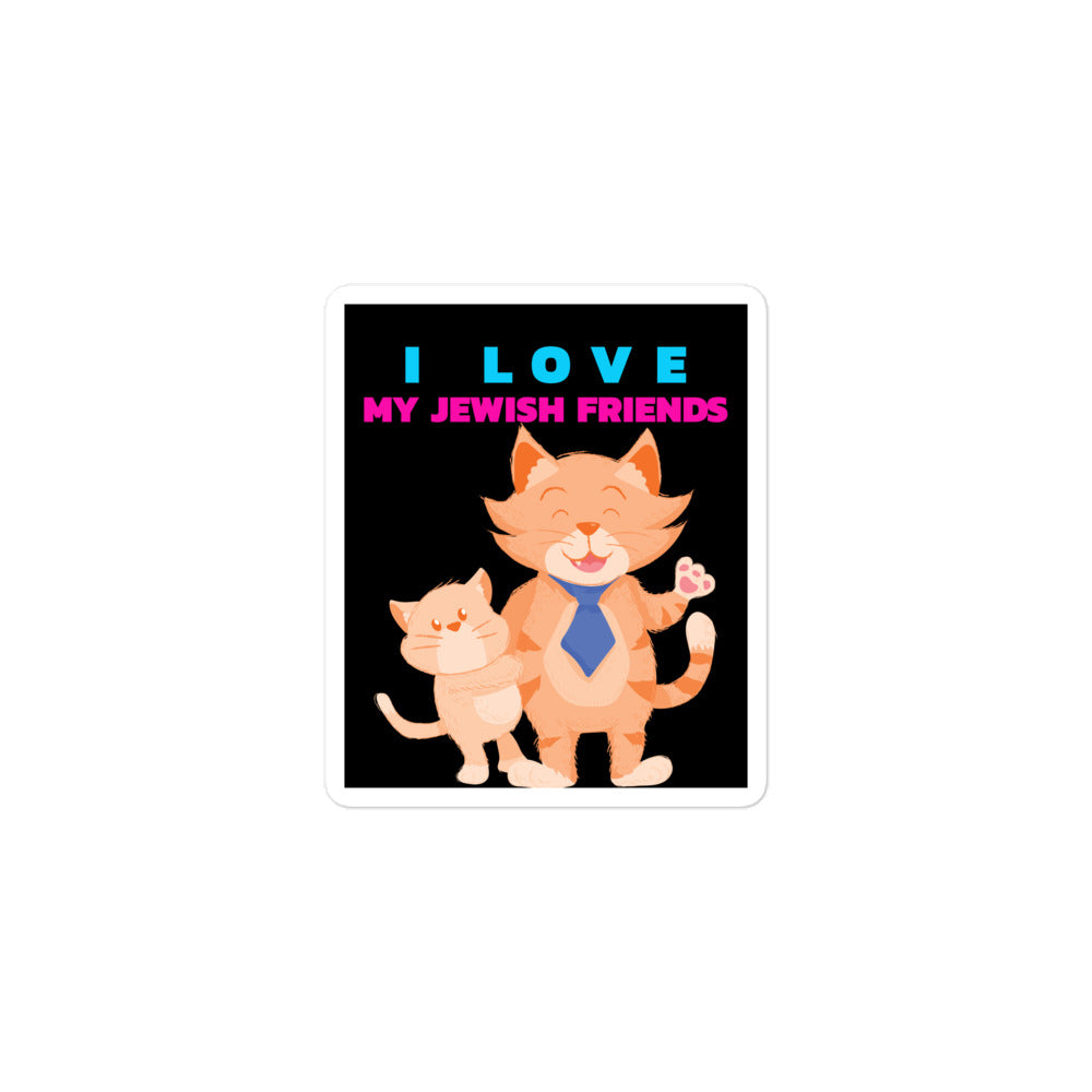 I Love My Jewish Friends | Kiss Cut Sticker Jouparty