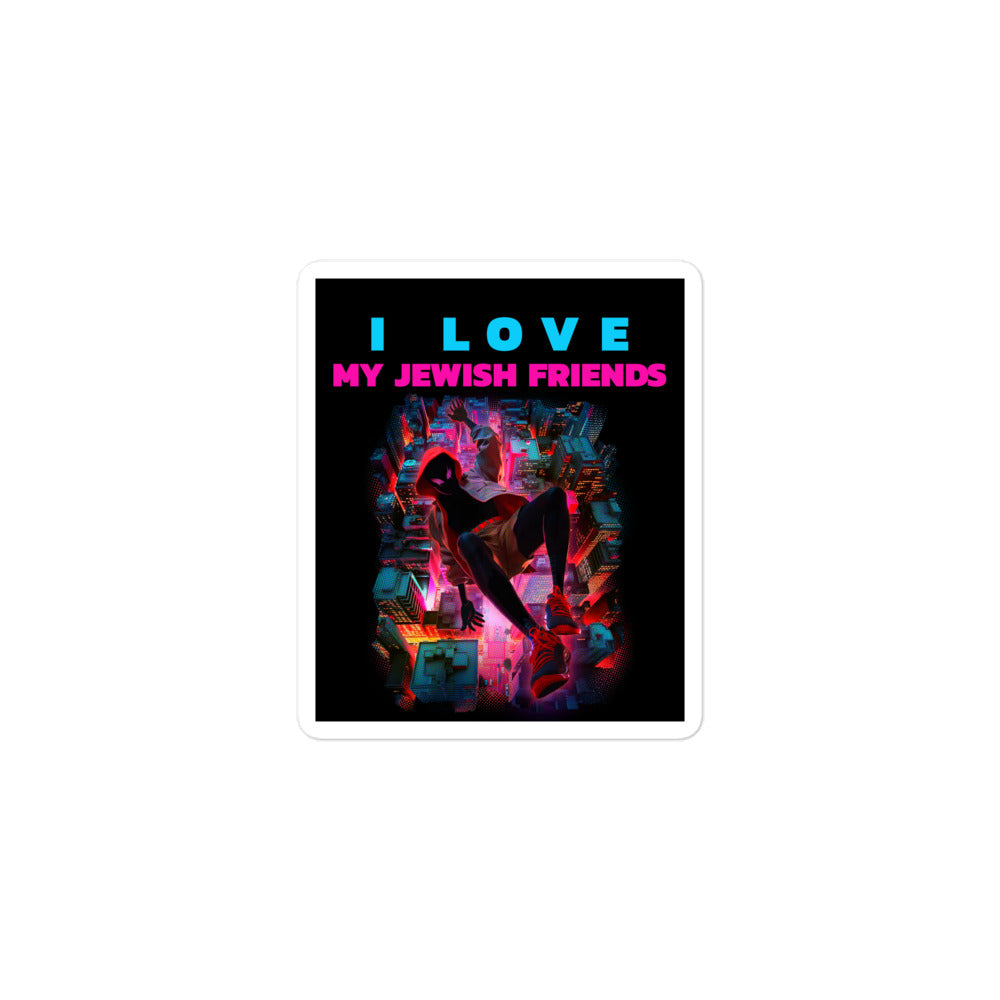 I Love My Jewish Friends | Kiss Cut Sticker Jouparty