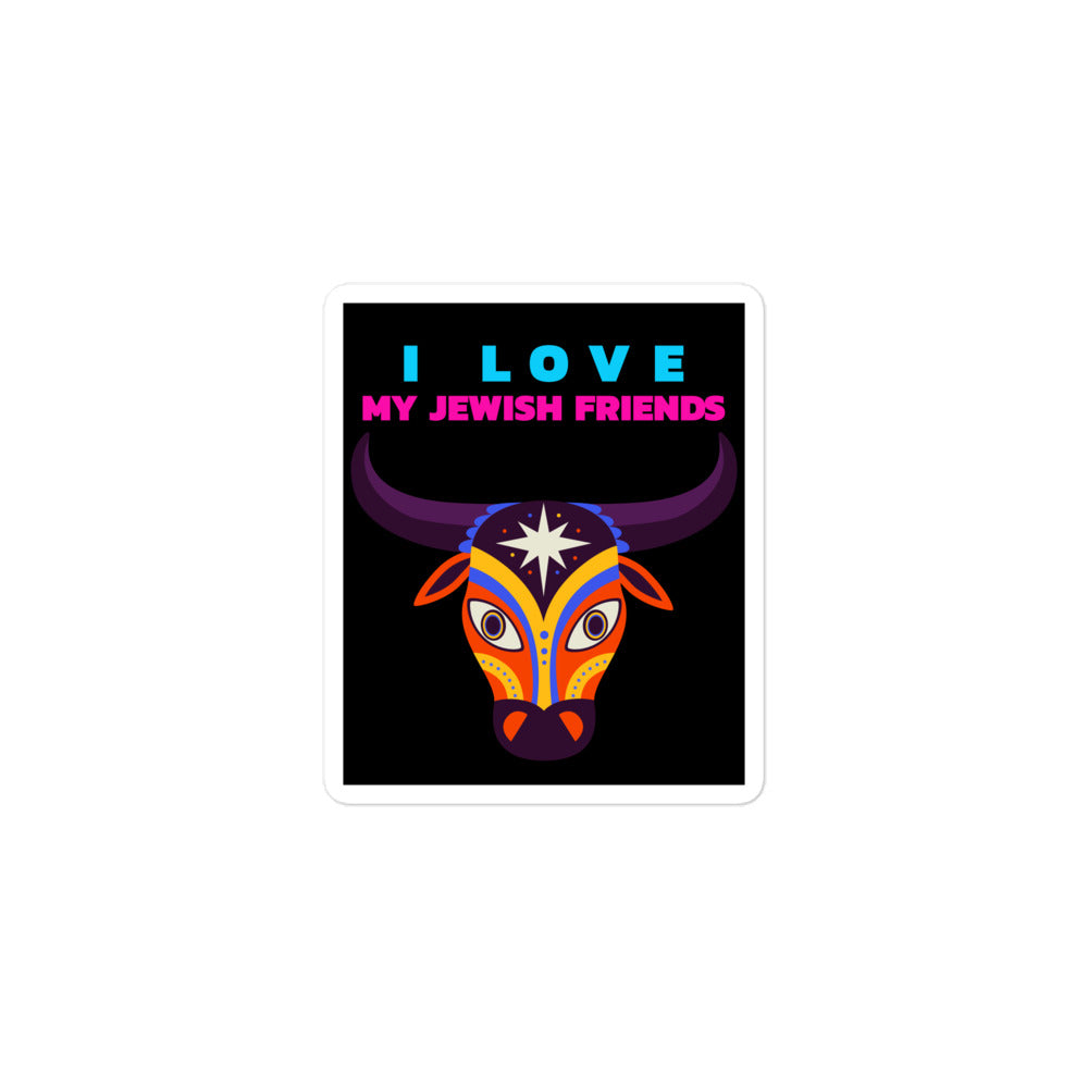 I Love My Jewish Friends | Kiss Cut Sticker Jouparty