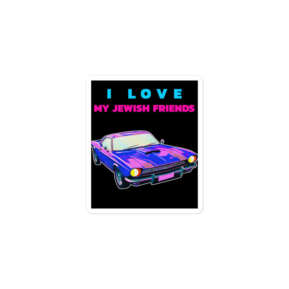 I Love My Jewish Friends | Kiss Cut Sticker Jouparty