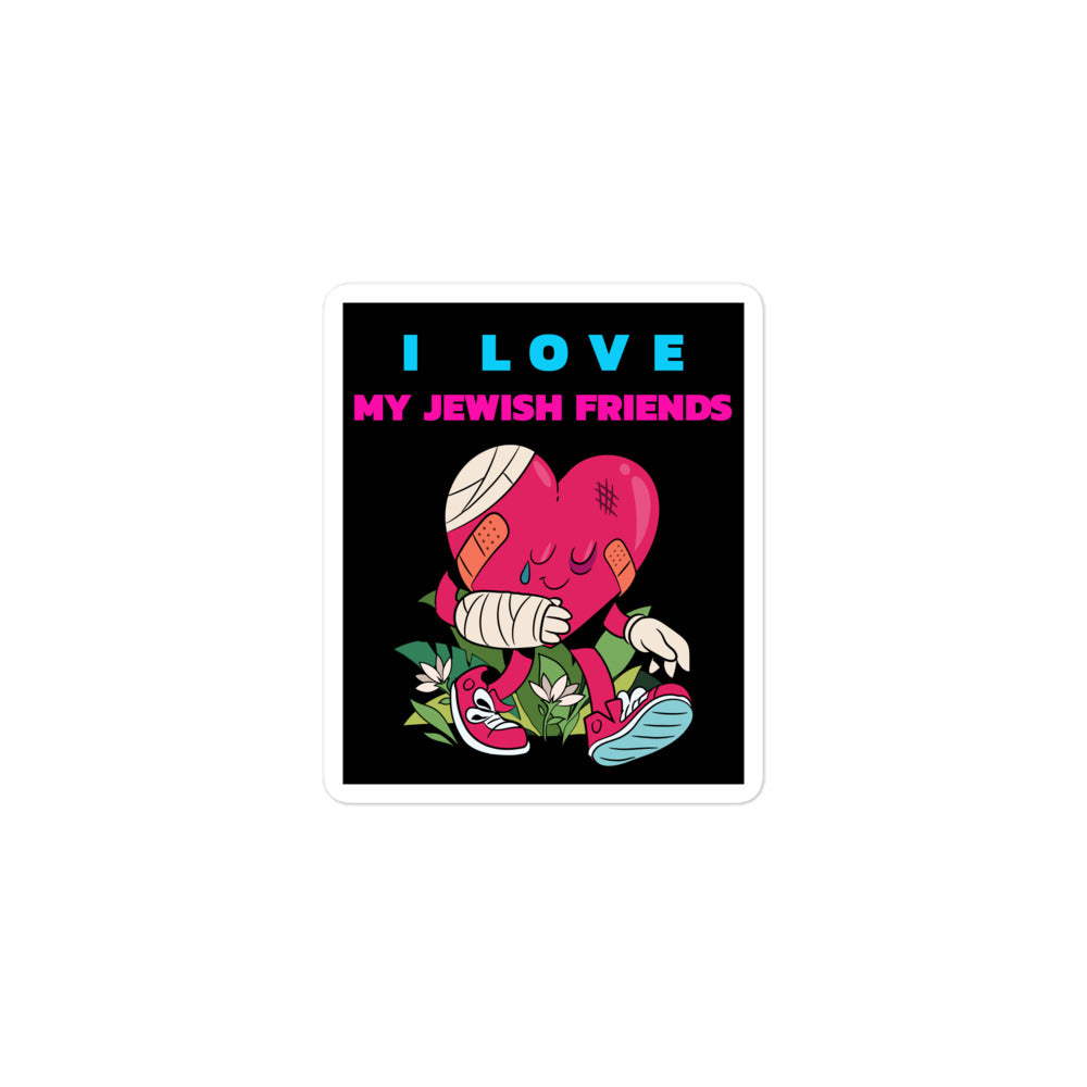 I Love My Jewish Friends | Kiss Cut Sticker