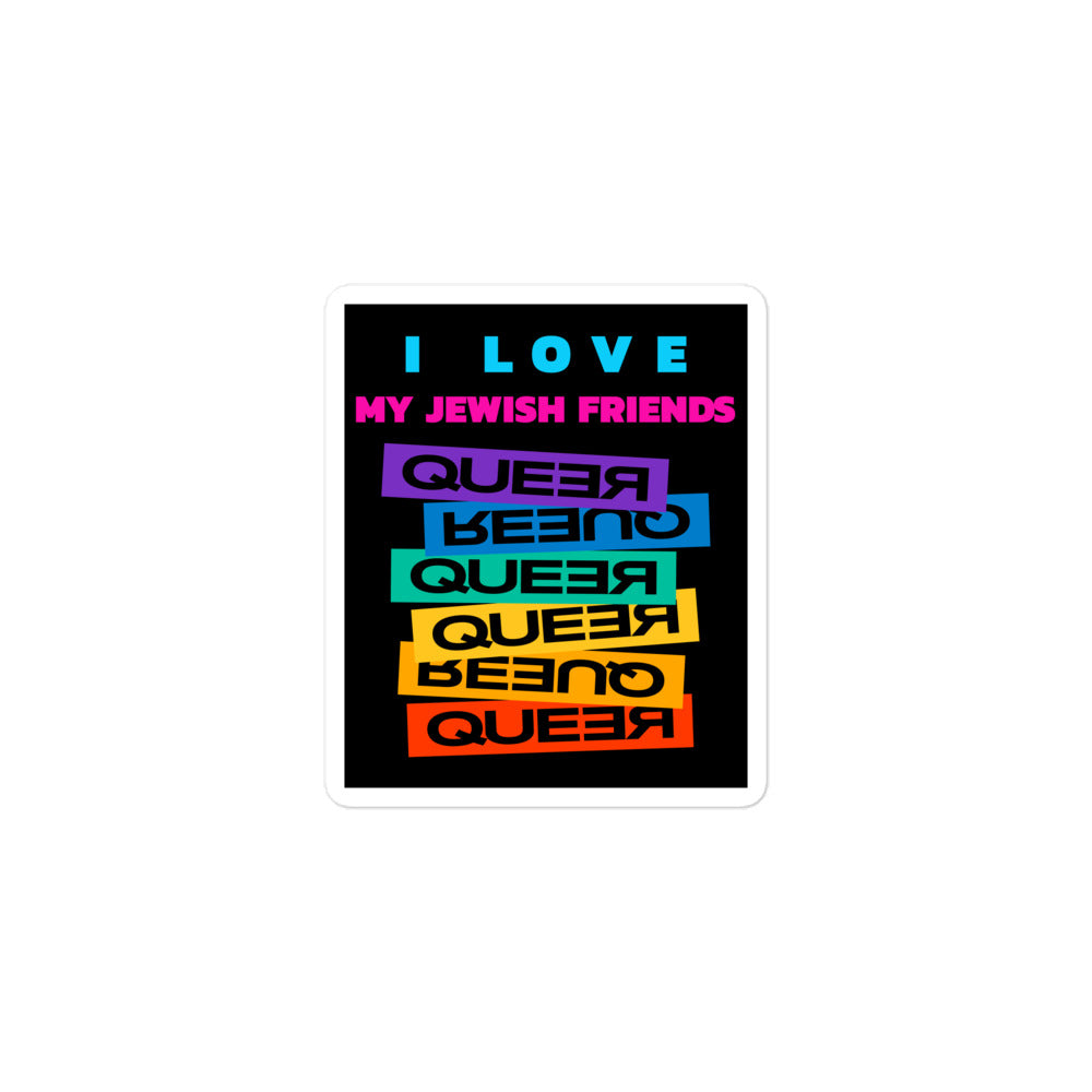 I Love My Jewish Friends | Kiss Cut Sticker Jouparty