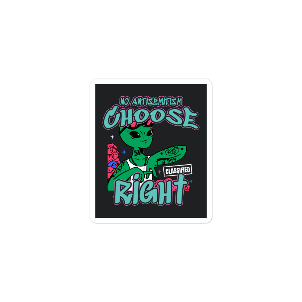 Choose Right | Antisemitism | Kiss Cut Sticker Jouparty