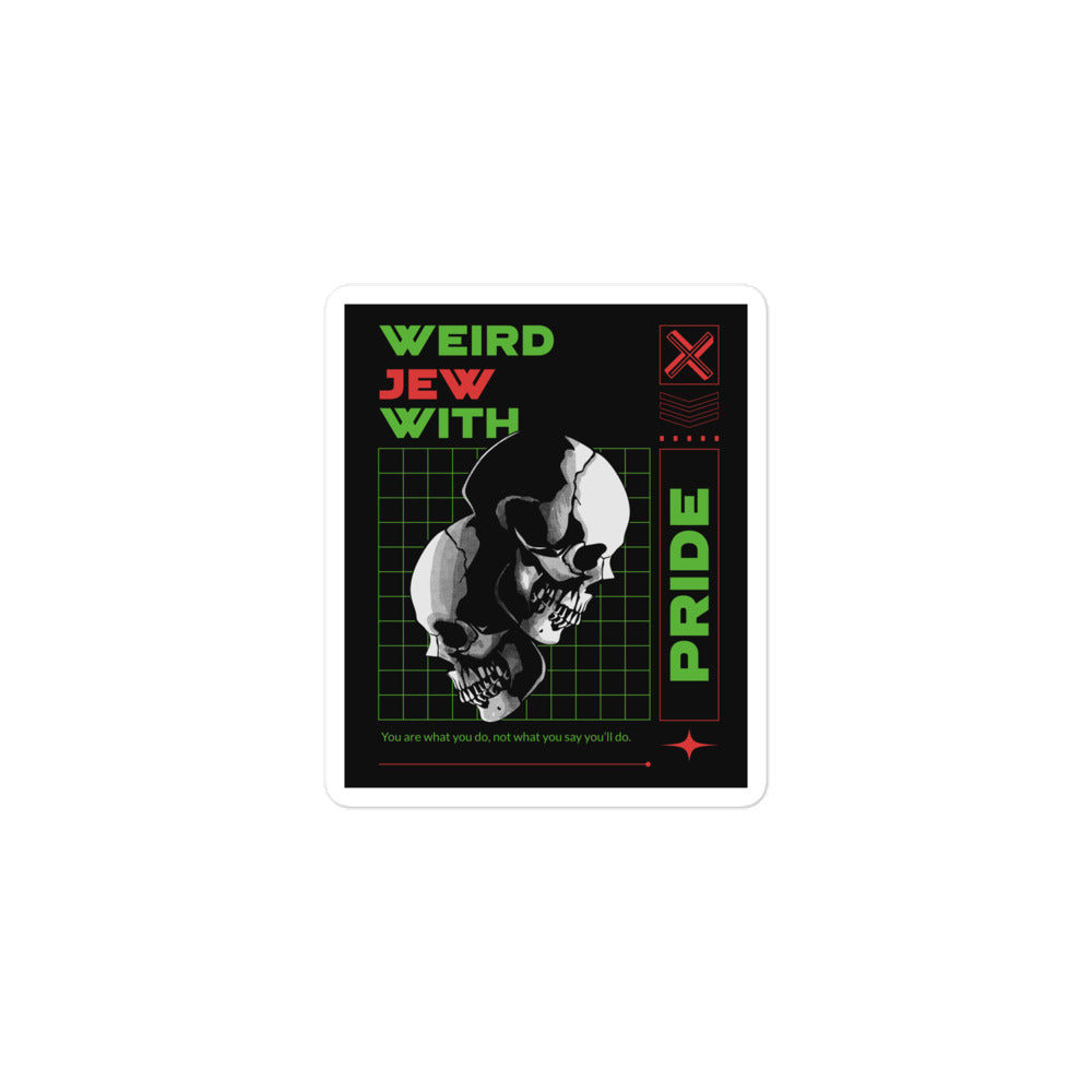 Weird Jew | Kiss Cut Sticker Jouparty