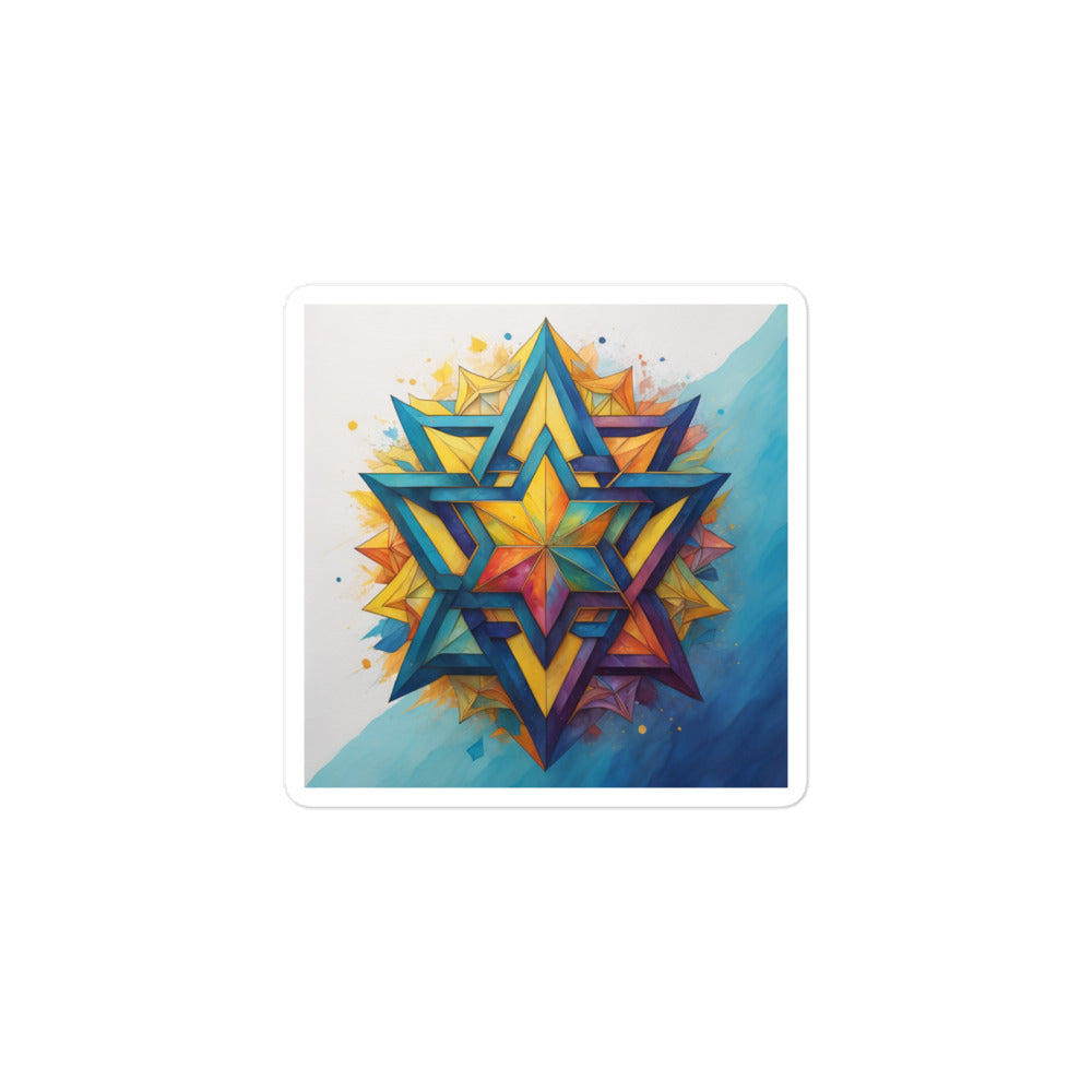 Vibrant Song | Star Of David | Kiss Cut Sticker Jouparty