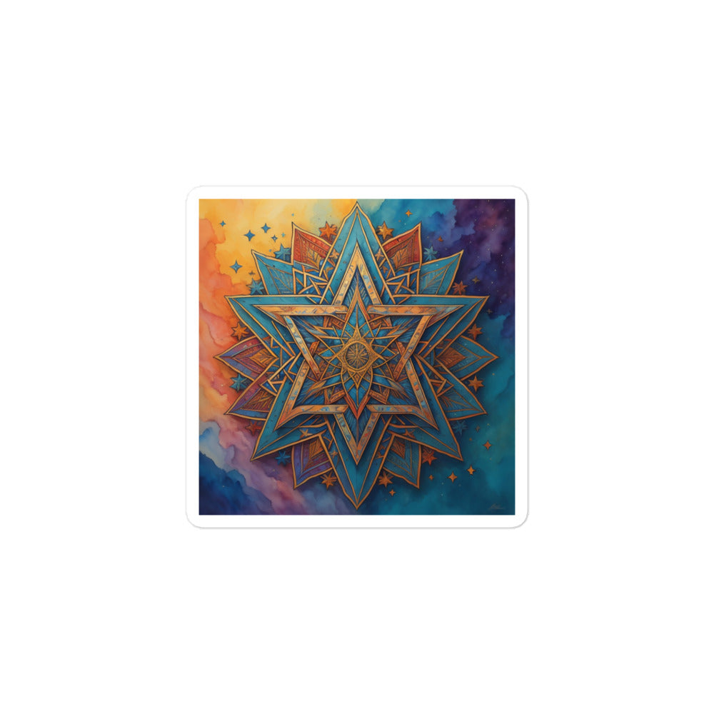 Vibrant Song | Star Of David | Kiss Cut Sticker Jouparty