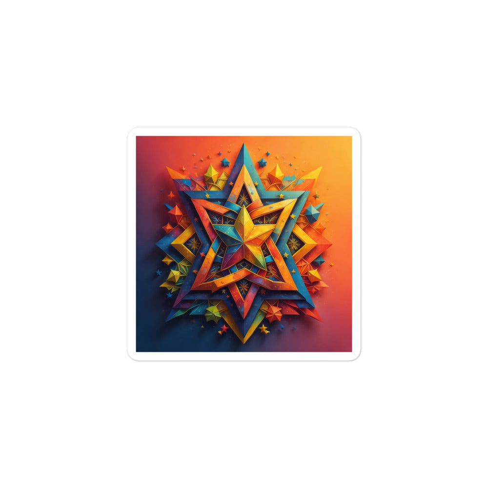 Vibrant Song | Star Of David | Kiss Cut Sticker Jouparty