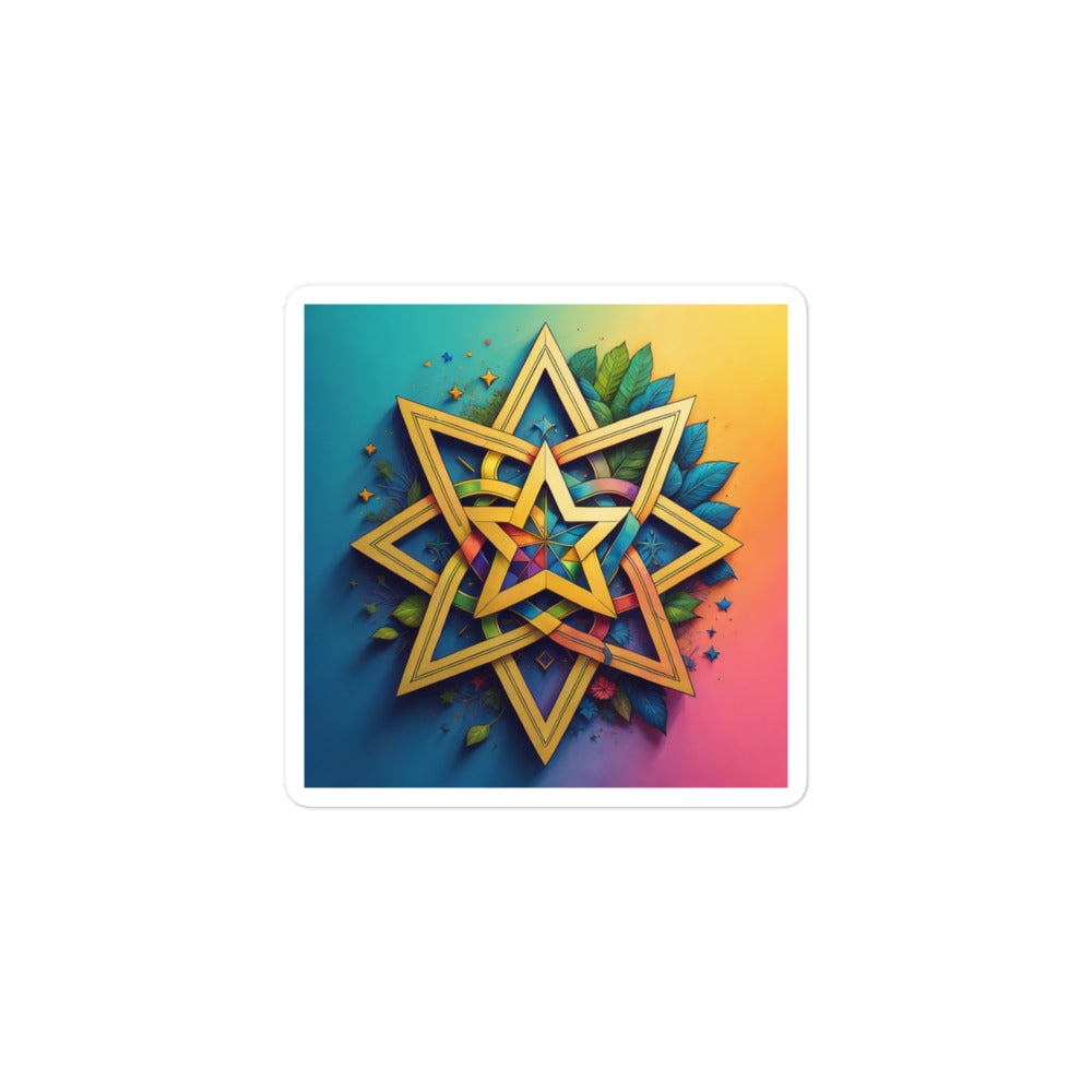 Vibrant Song | Star Of David | Kiss Cut Sticker Jouparty