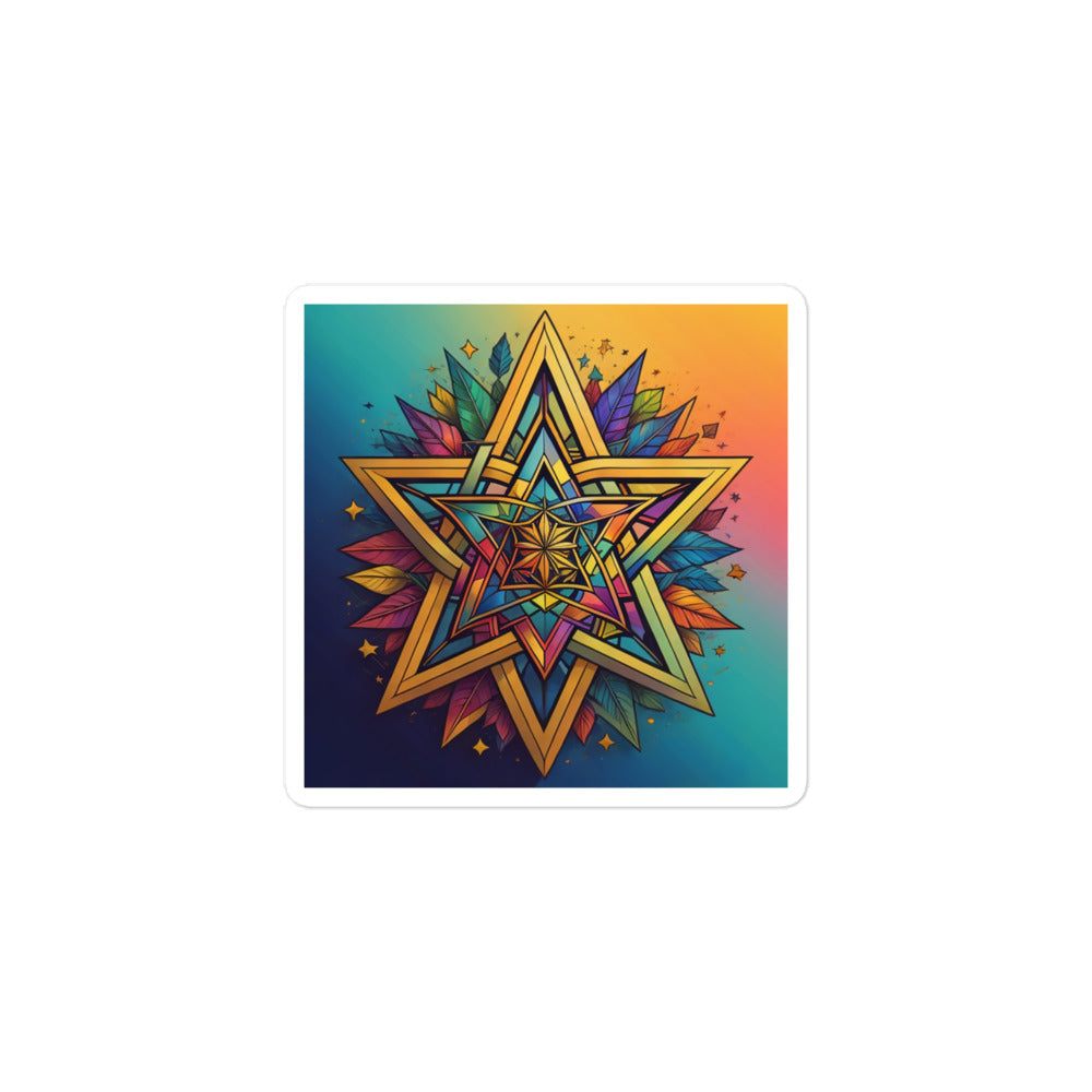 Vibrant Song | Star Of David | Kiss Cut Sticker