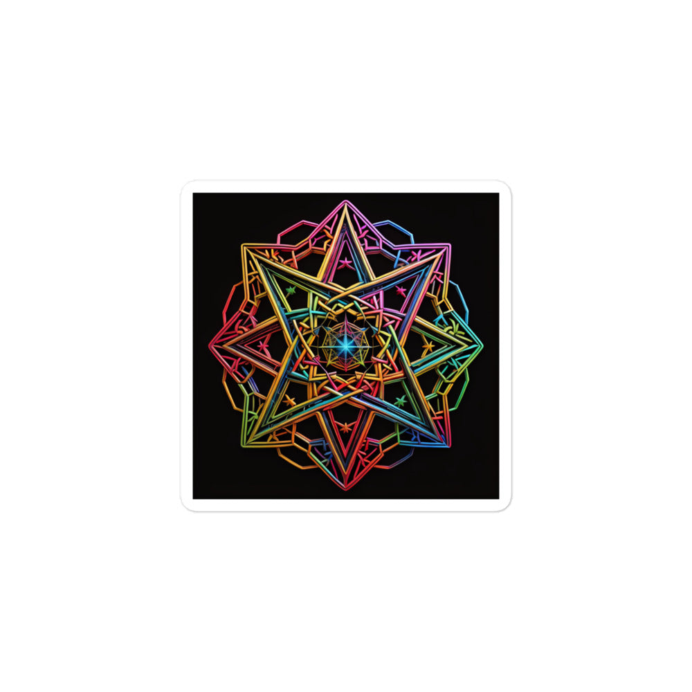 Futuristic Shine | Star Of David | Kiss Cut Sticker Jouparty