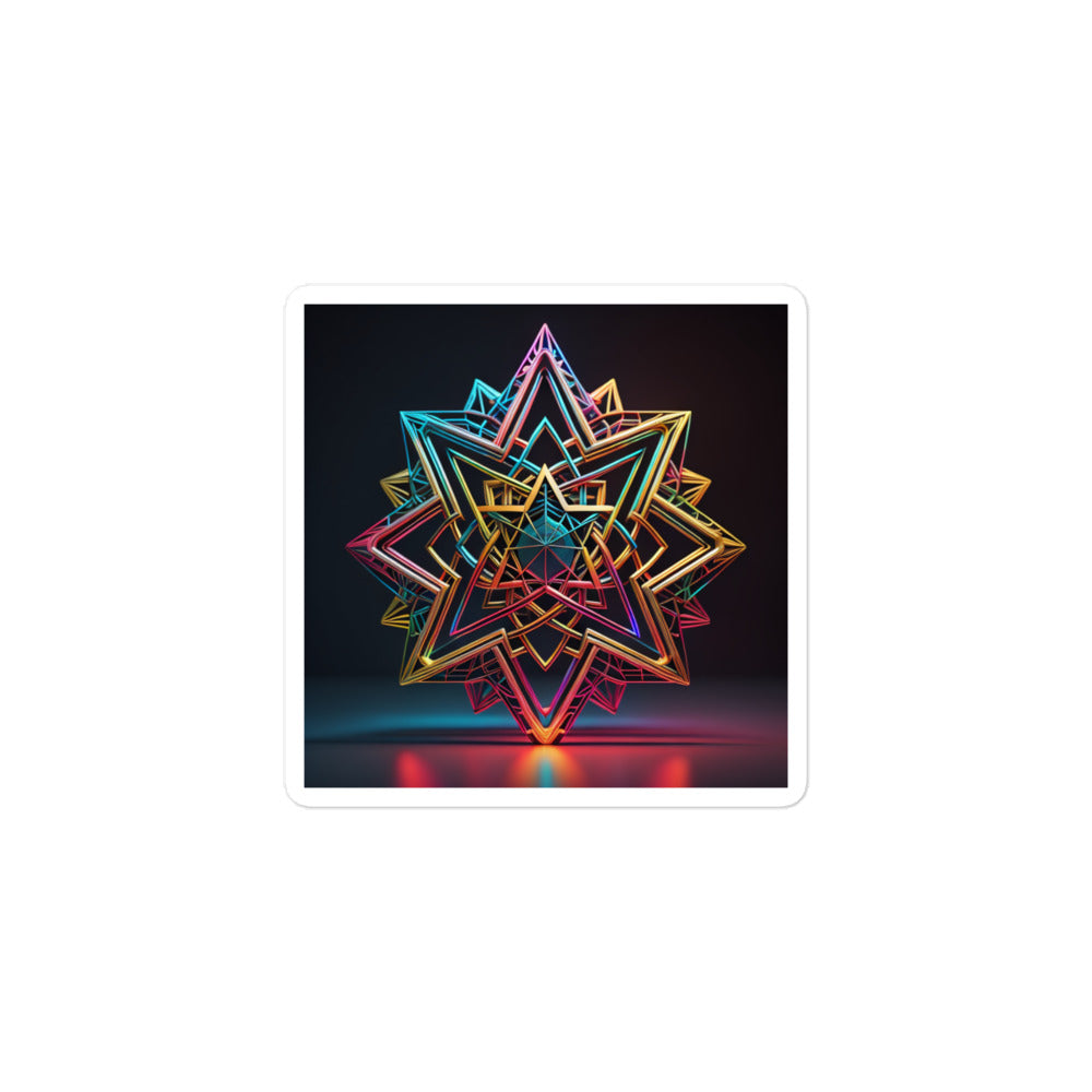 Futuristic Shine | Star Of David | Kiss Cut Sticker Jouparty