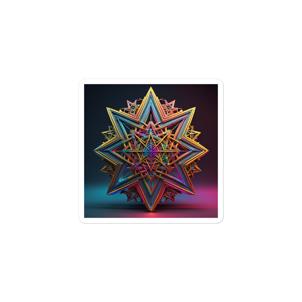 Futuristic Shine | Star Of David | Kiss Cut Sticker Jouparty