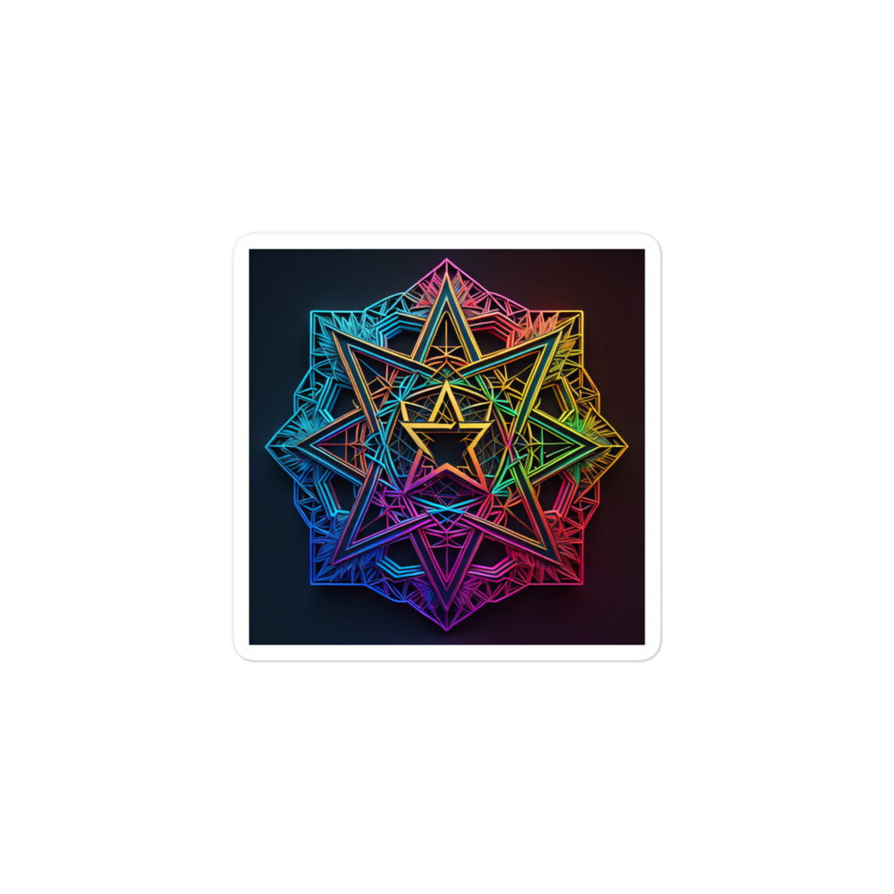 Futuristic Shine | Star Of David | Kiss Cut Sticker Jouparty