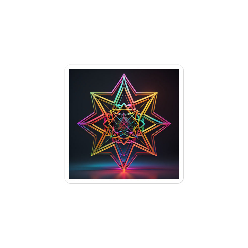 Futuristic Shine | Star Of David | Kiss Cut Sticker Jouparty