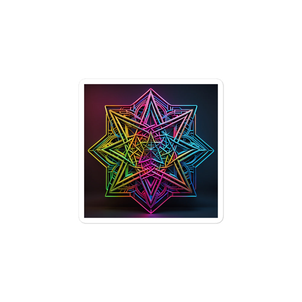 Futuristic Shine | Star Of David | Kiss Cut Sticker Jouparty