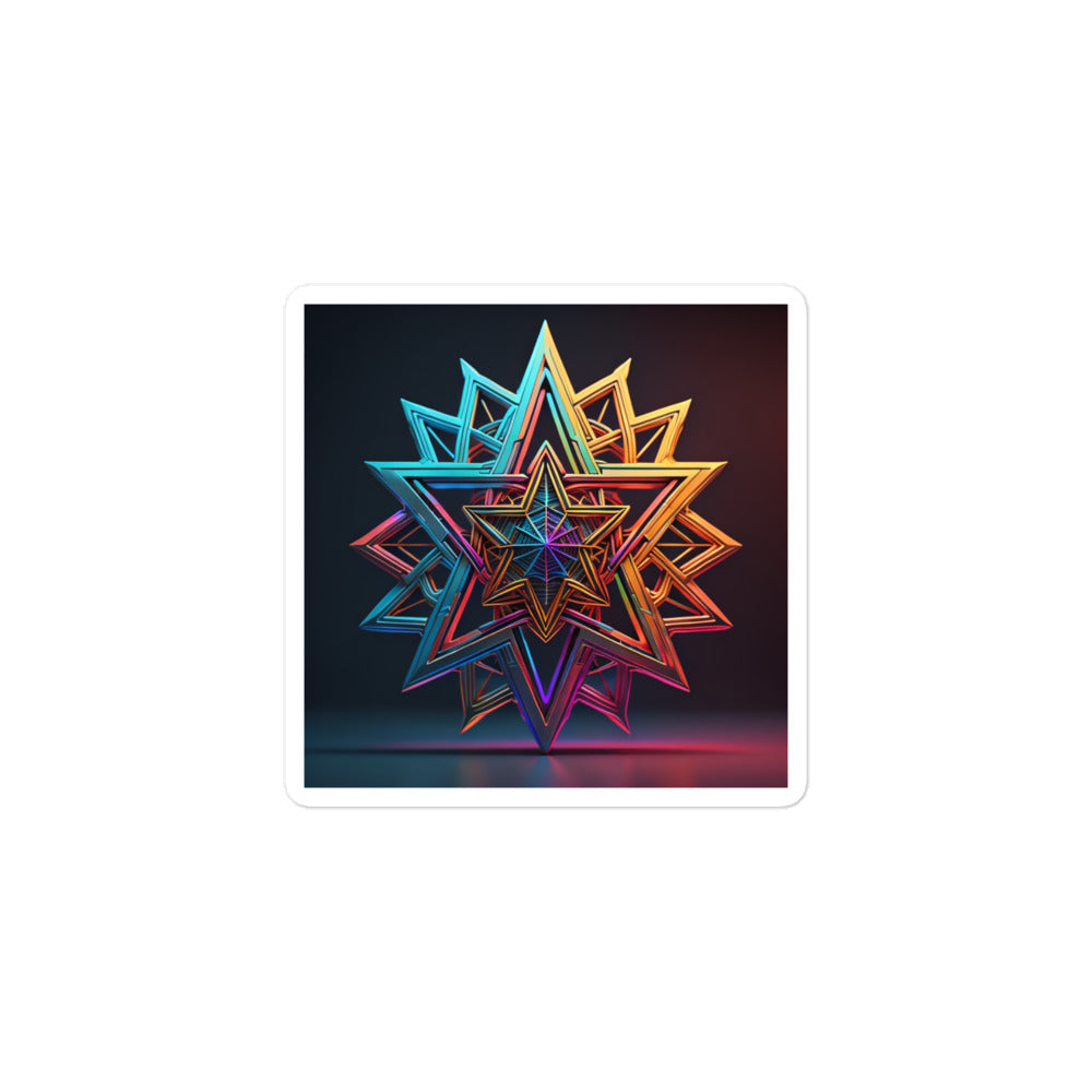 Futuristic Shine | Star Of David | Kiss Cut Sticker Jouparty