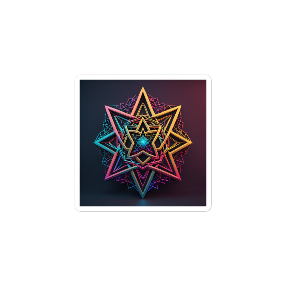 Futuristic Shine | Star Of David | Kiss Cut Sticker Jouparty