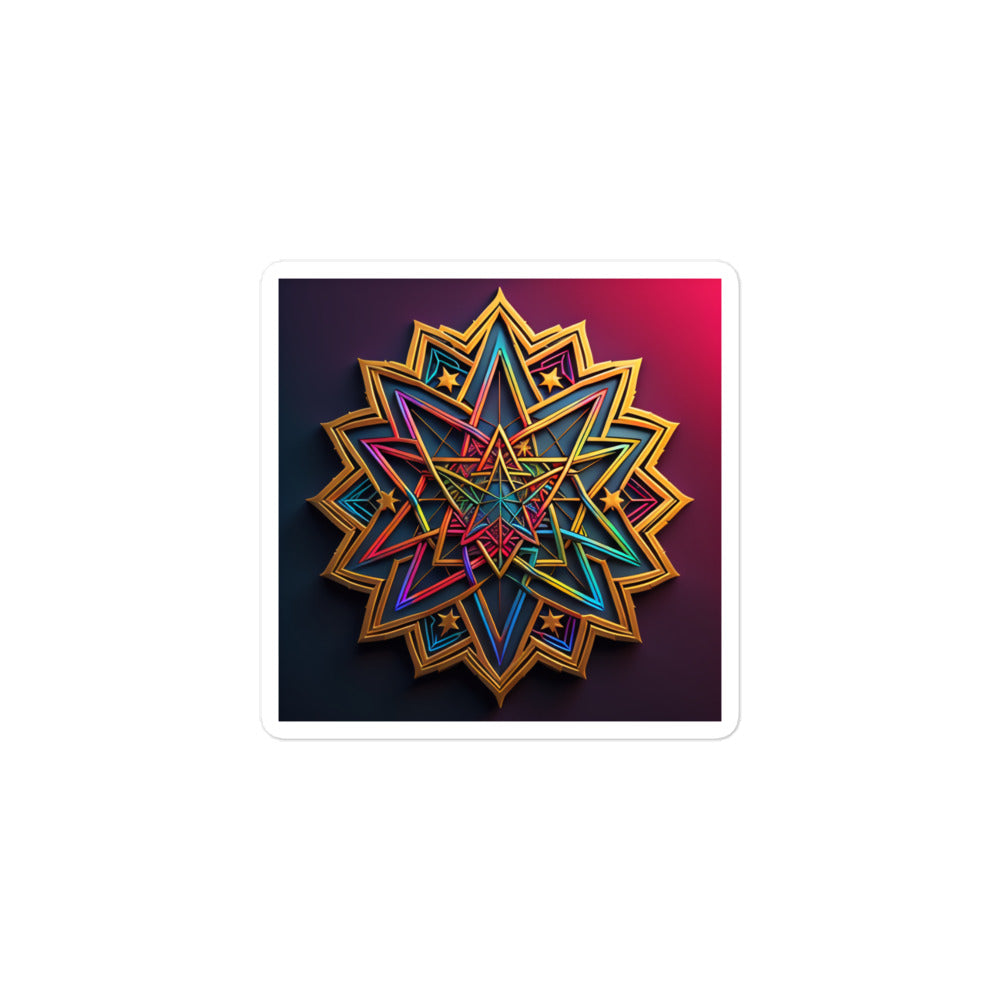 Futuristic Shine | Star Of David | Kiss Cut Sticker Jouparty