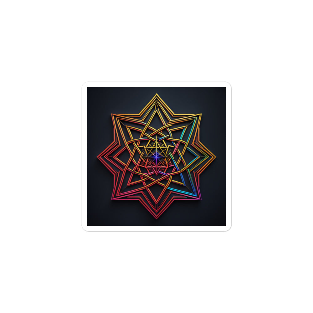 Futuristic Shine | Star Of David | Kiss Cut Sticker Jouparty