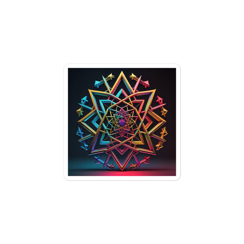 Futuristic Shine | Star Of David | Kiss Cut Sticker