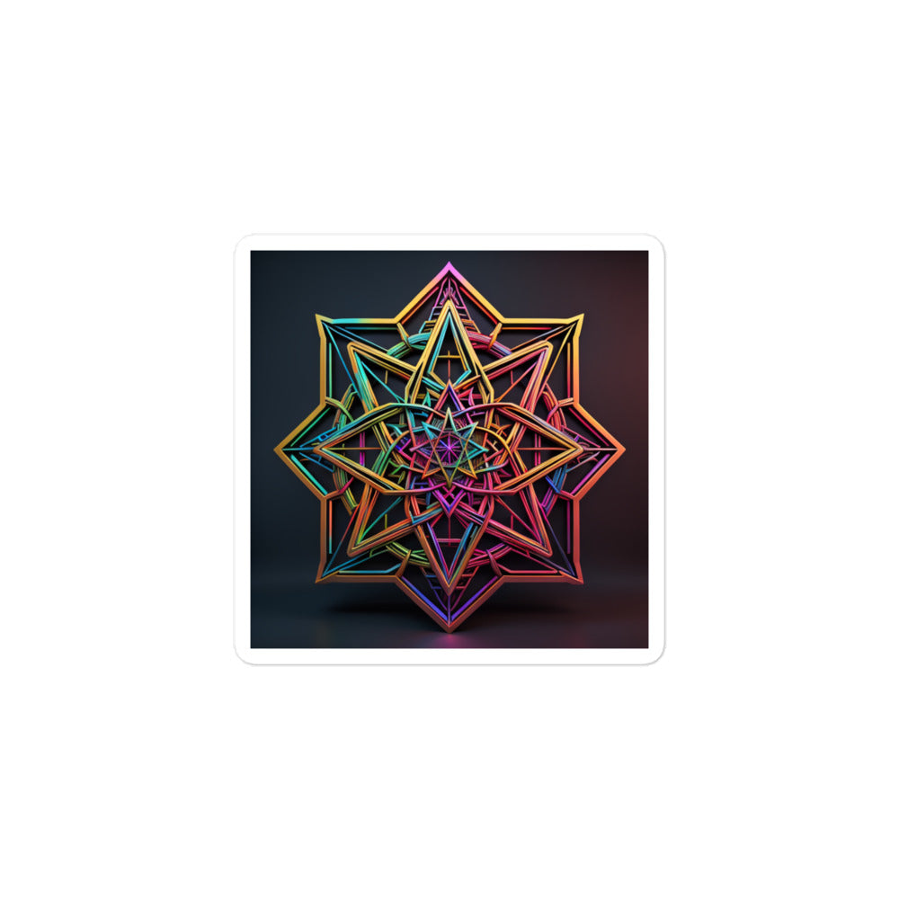Futuristic Shine | Star Of David | Kiss Cut Sticker Jouparty